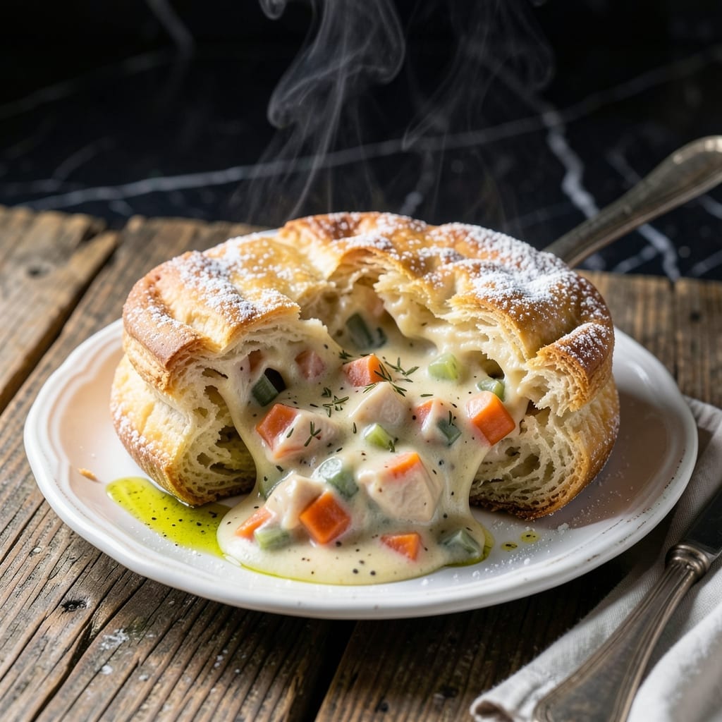Chicken Pot Pie Over Biscuits Recipe: Fluffy Layers Hugging Savory Filling Chicken Pot Pie Over Biscuits Recipe: Fluffy Layers Hugging Savory Filling
