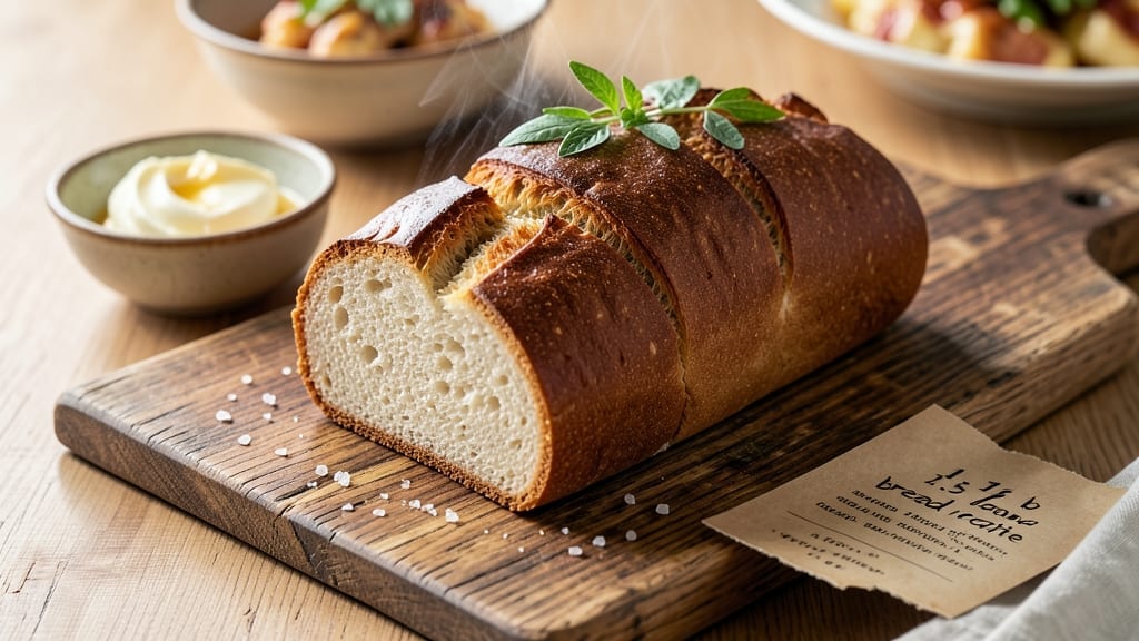 1.5-Pound Loaf Bread Recipe: Homemade Crust With Airy Crumb Inside 1.5-Pound Loaf Bread Recipe: Homemade Crust With Airy Crumb Inside
