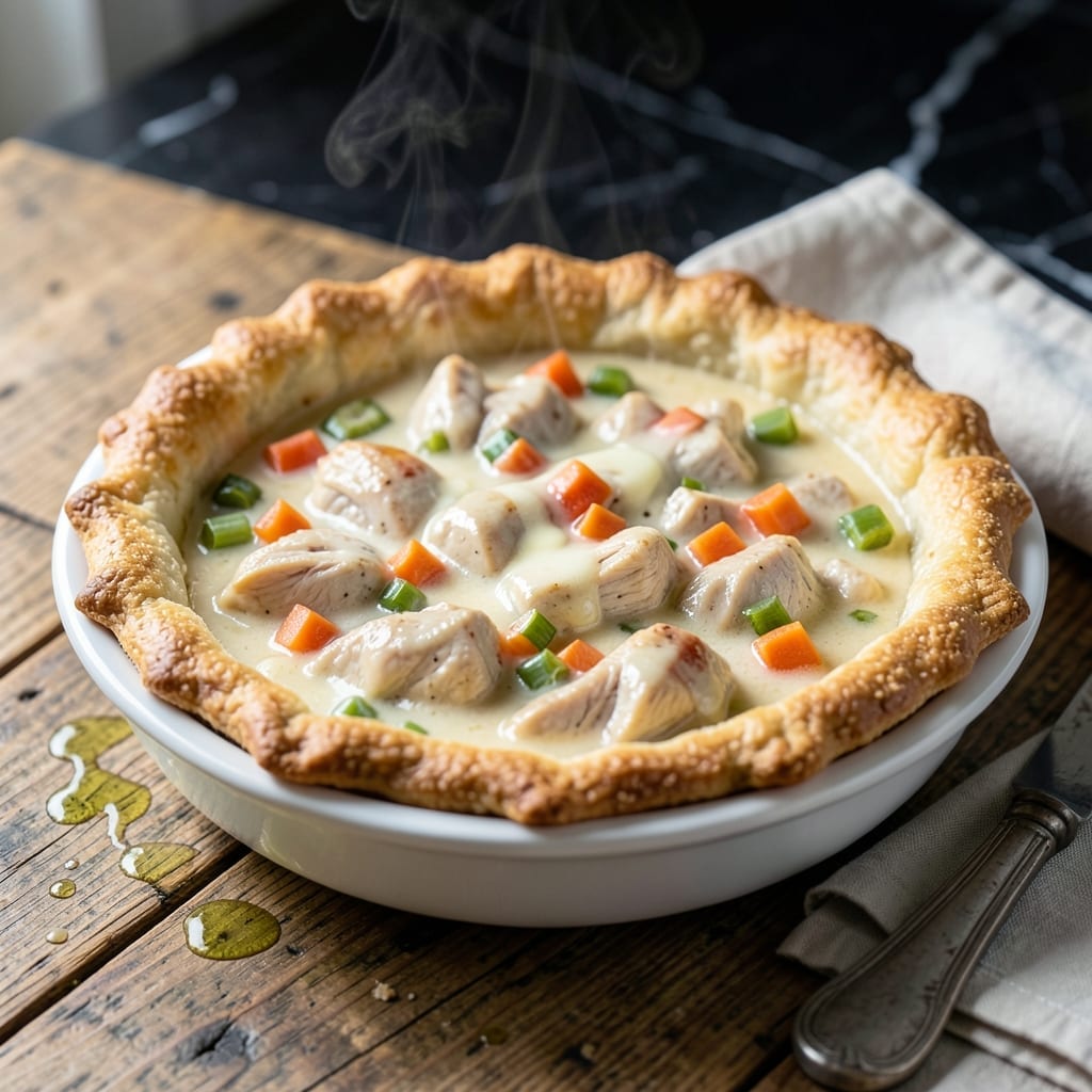 Keto Friendly Chicken Pot Pie Recipe: Flaky Almond Crust Comfort