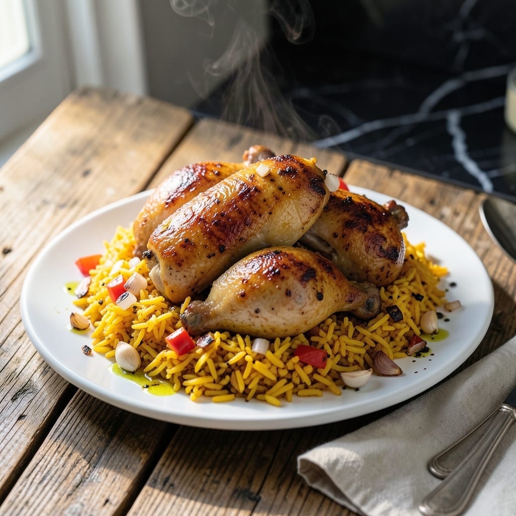 Chicken and Yellow Rice Crock Pot Recipe: Set-It-and-Forget-It Savory Feast