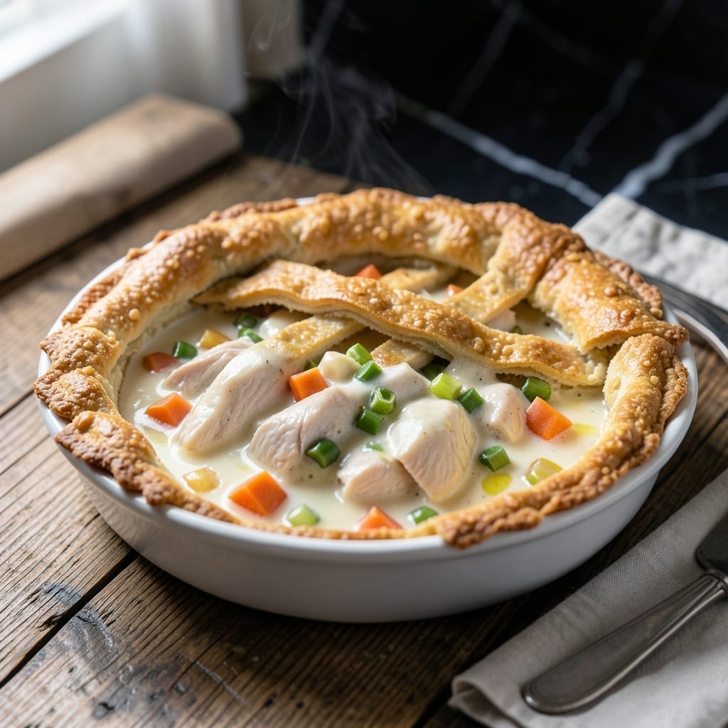 Low Carb Pot Pie Recipe: Flaky Crust Over Savory Filling Low Carb Pot Pie Recipe: Flaky Crust Over Savory Filling