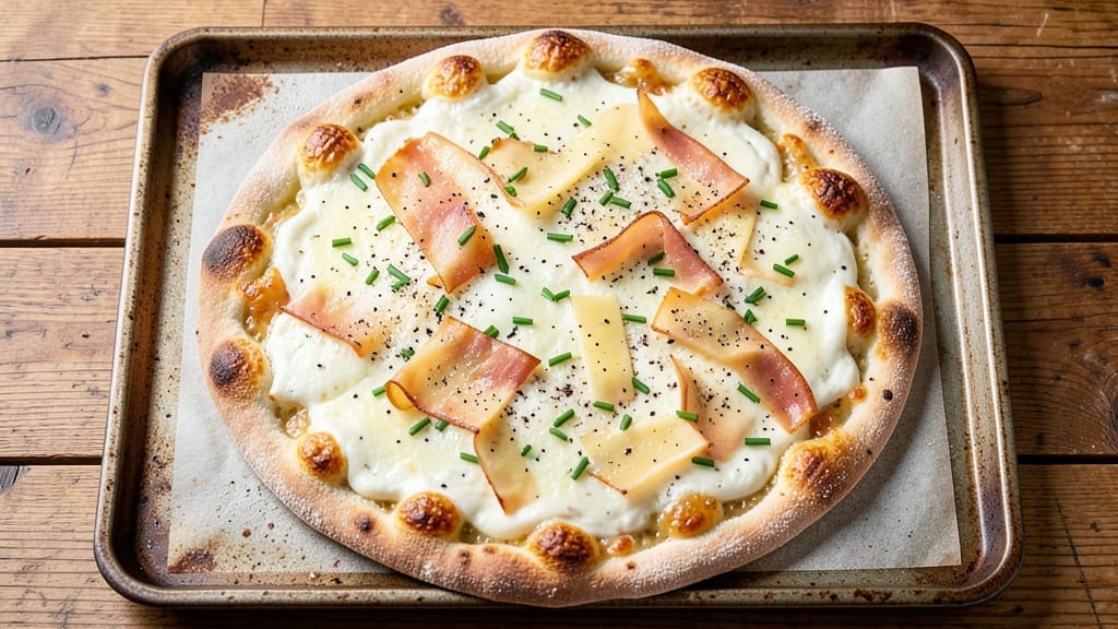 4 Cheese White Pizza Recipe: Stretchy Dough Loaded With Gooey Melts