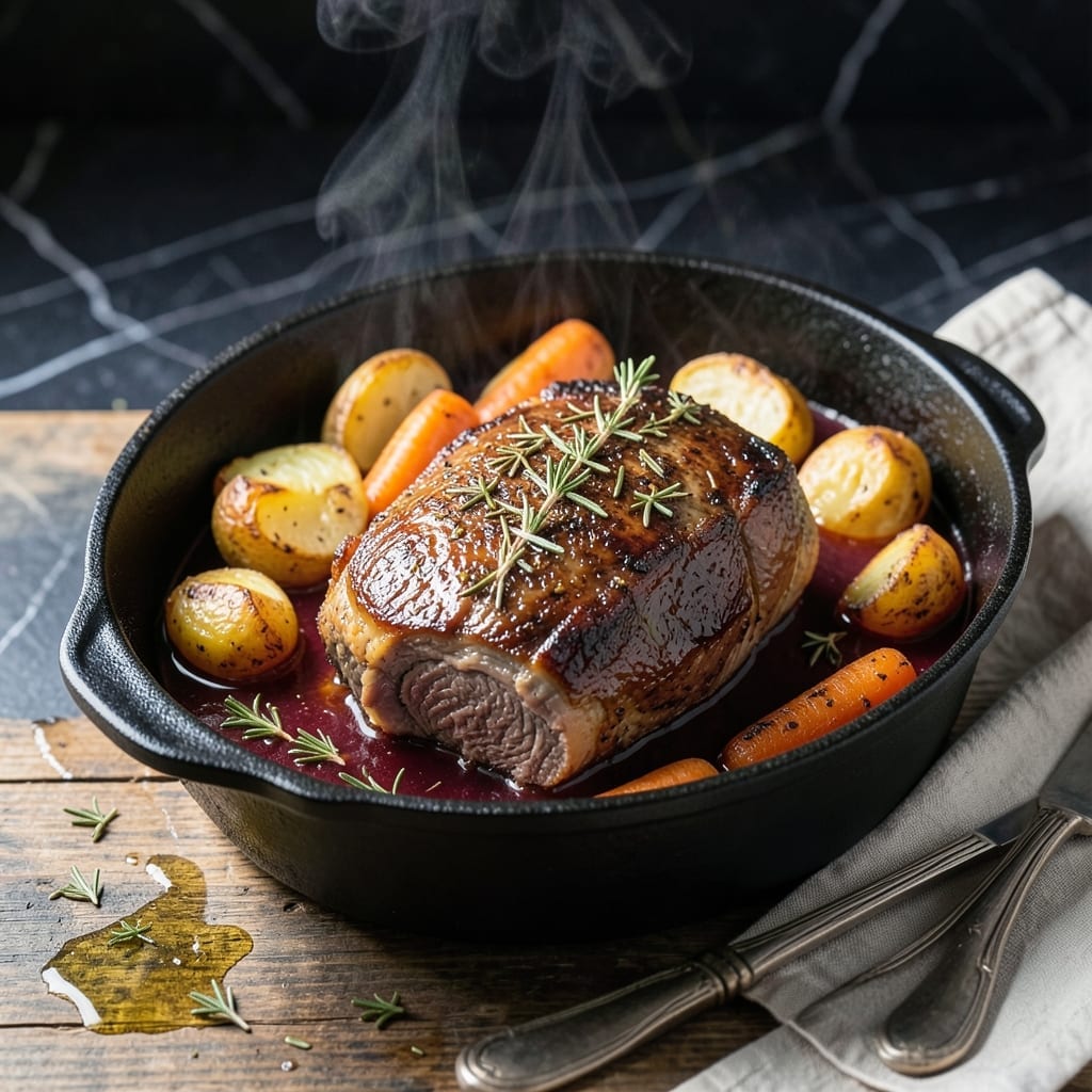Oven Baked Pot Roast Recipe: Herb-Crusted Fall-Apart Beef