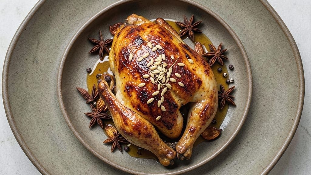 5 Spice Roast Chicken Recipe: Fragrant Whole Bird With Crispy Golden Skin
