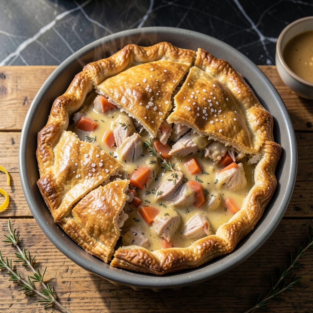 Marie Callender's Turkey Pot Pie Recipe: Buttery Lattice Over Savory Herb Filling