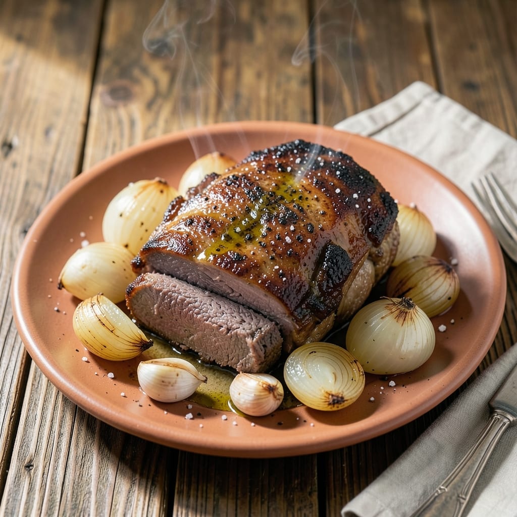 Moist Crock Pot Roast Recipe: Herbed Gravy With Root Vegetables