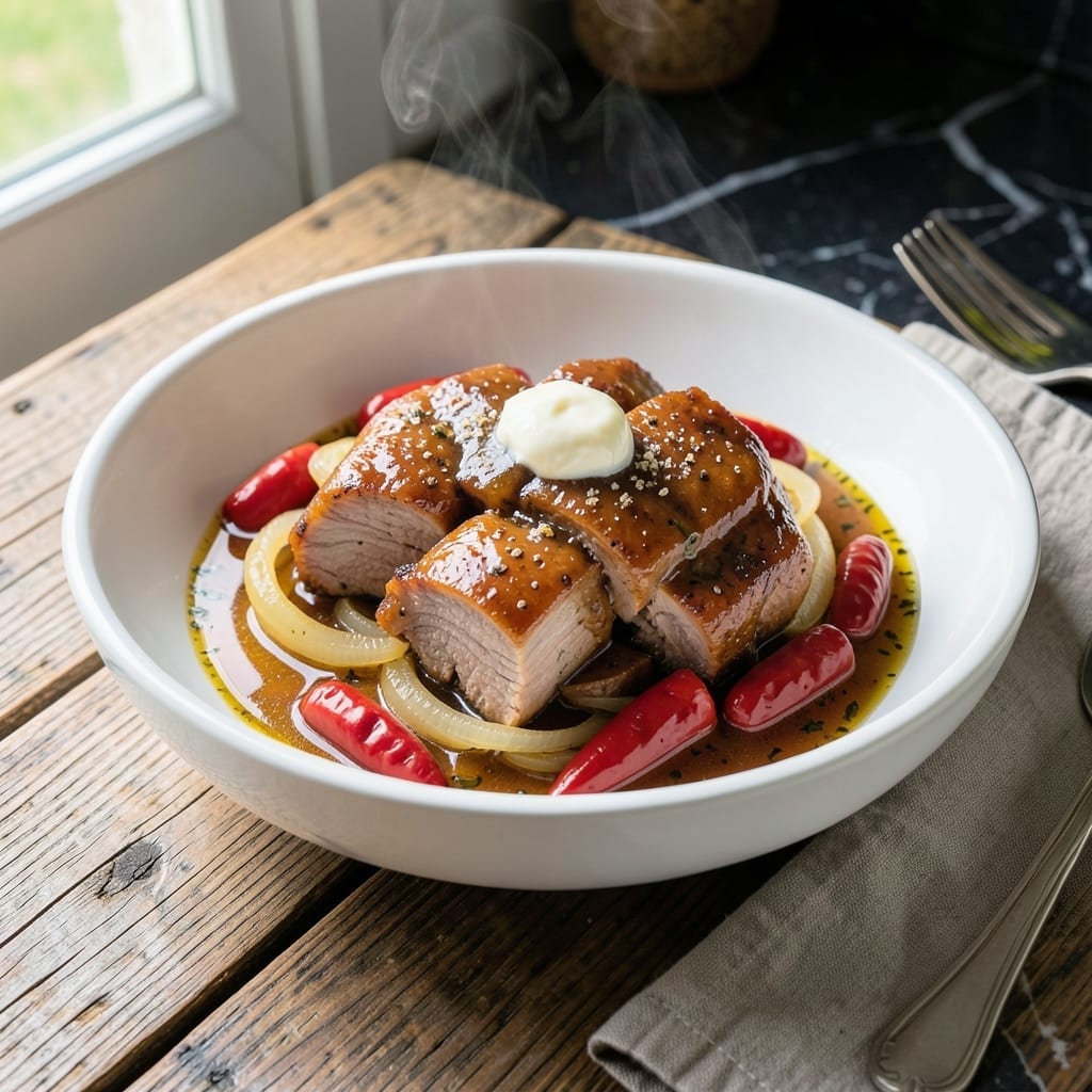 Boneless Pork in Crock Pot Recipe: Mississippi-Style Pepperoncini Magic