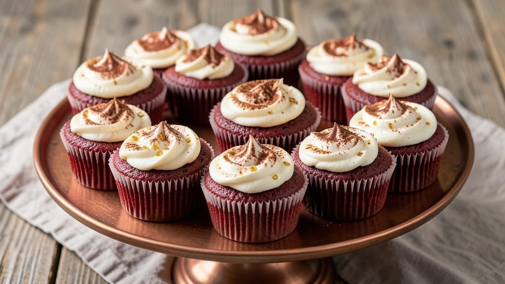 12 Red Velvet Cupcakes Recipe: Bold Chocolate Swirls and Cream Cheese Frosting Bliss