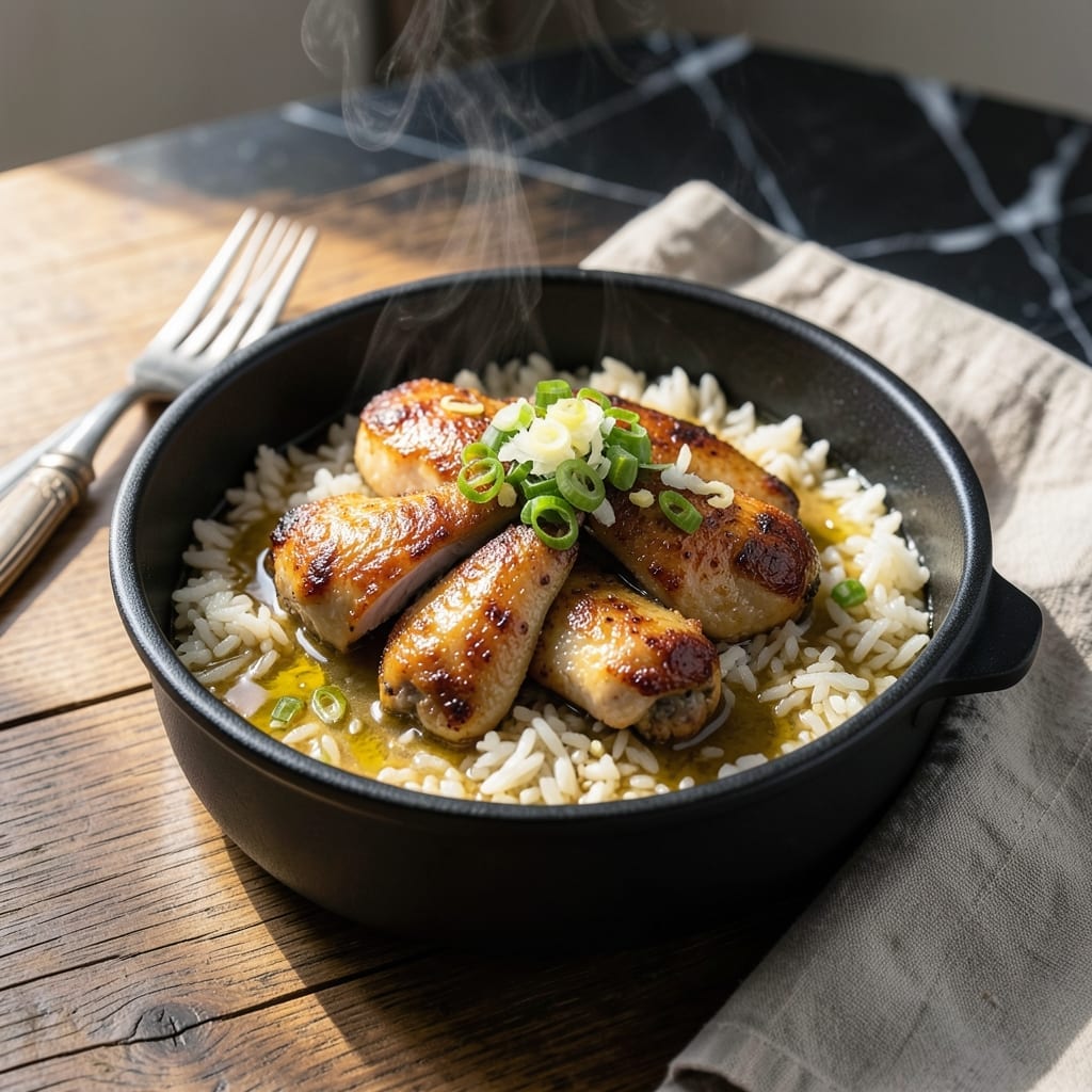 1 Pot Hainanese Chicken Rice Recipe: Fragrant Ginger And Garlic Infusion