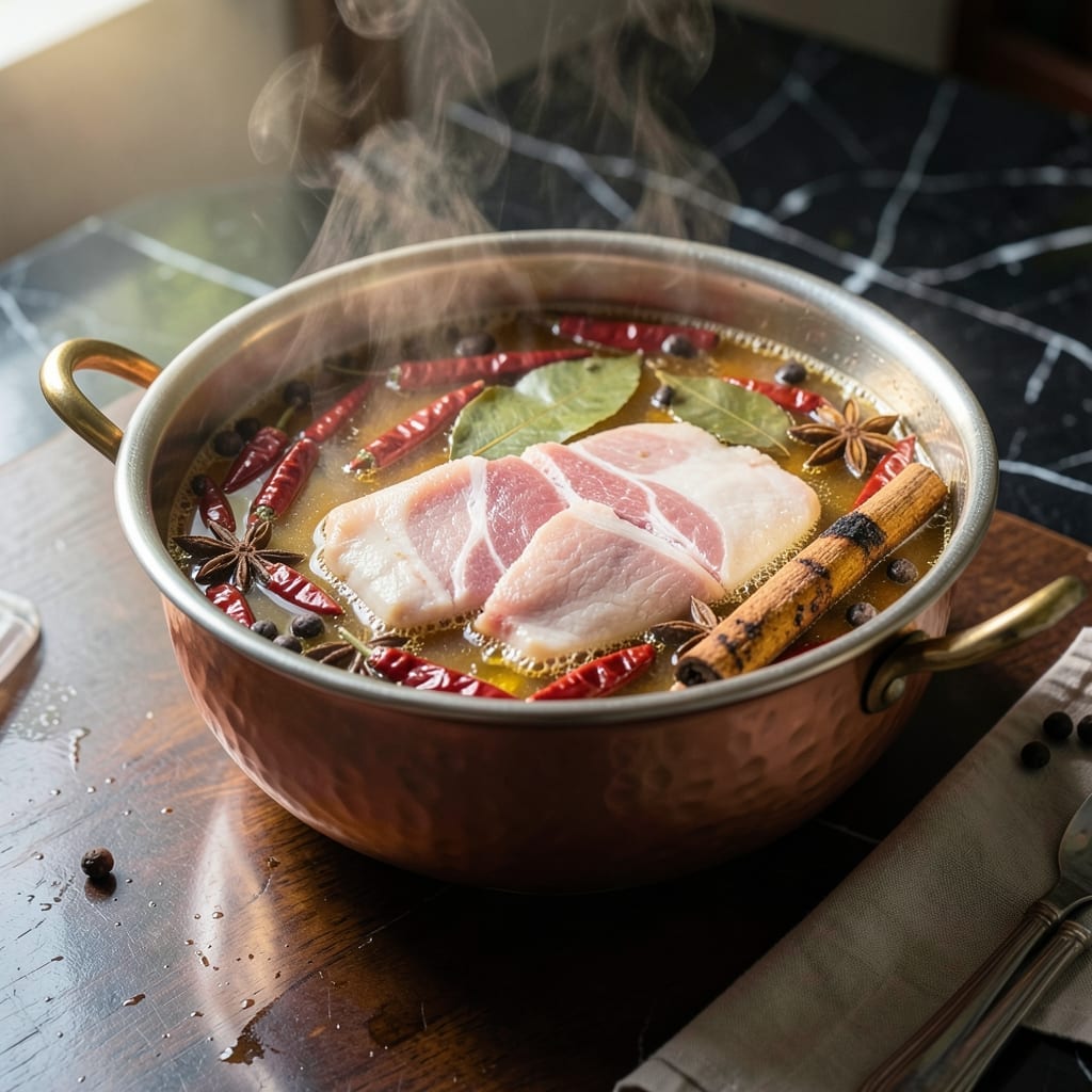 Chinese Pork Hot Pot Recipe: Spicy Broth and Thinly Sliced Perfection Chinese Pork Hot Pot Recipe: Spicy Broth and Thinly Sliced Perfection
