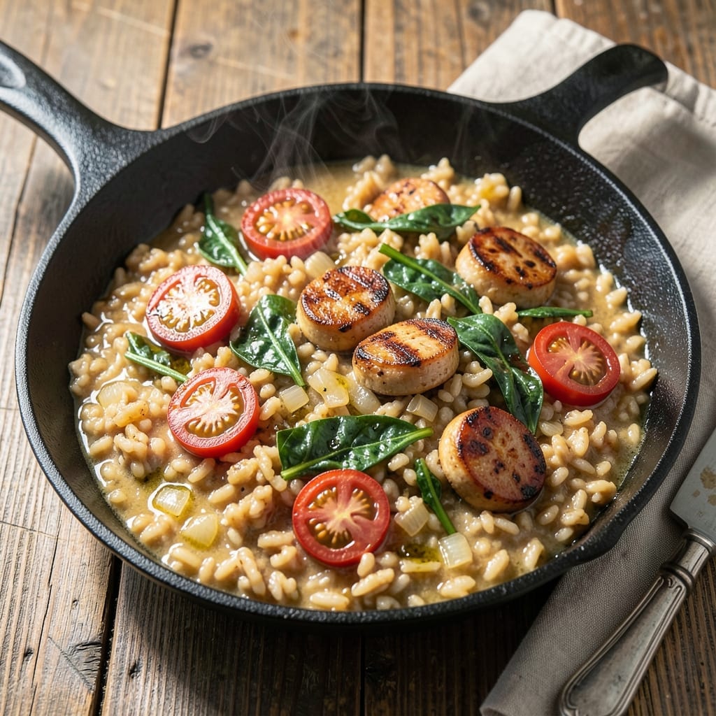 One Pot Chicken Sausage Orzo Recipe: Hearty Mediterranean One-Pan Meal