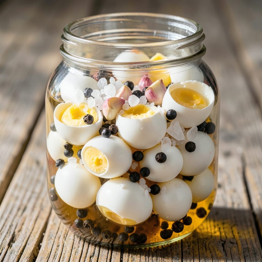 1 Gallon Pickled Eggs Recipe: Zesty Crunch for Crowd-Pleasing Snacks