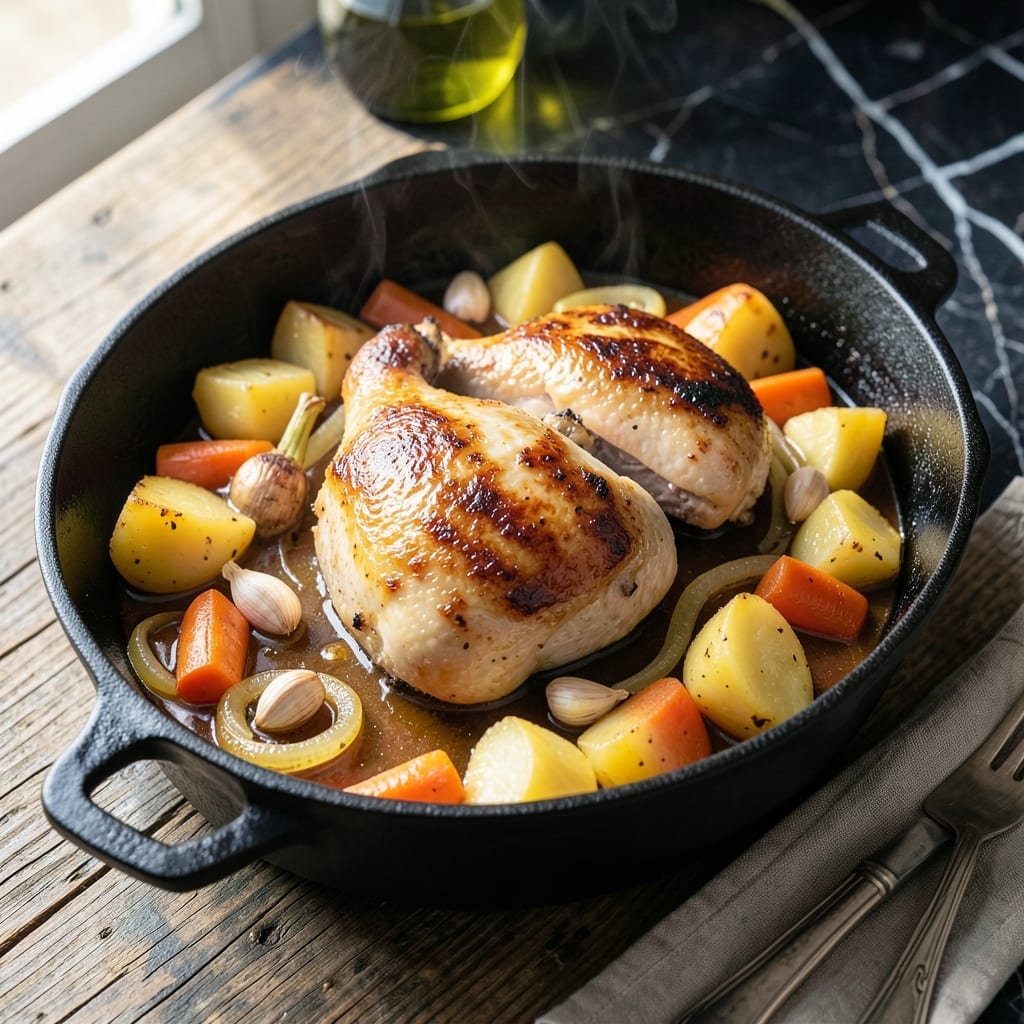 Chicken Pot Roast Recipe: Dutch Oven Braised With Herbs Chicken Pot Roast Recipe: Dutch Oven Braised With Herbs