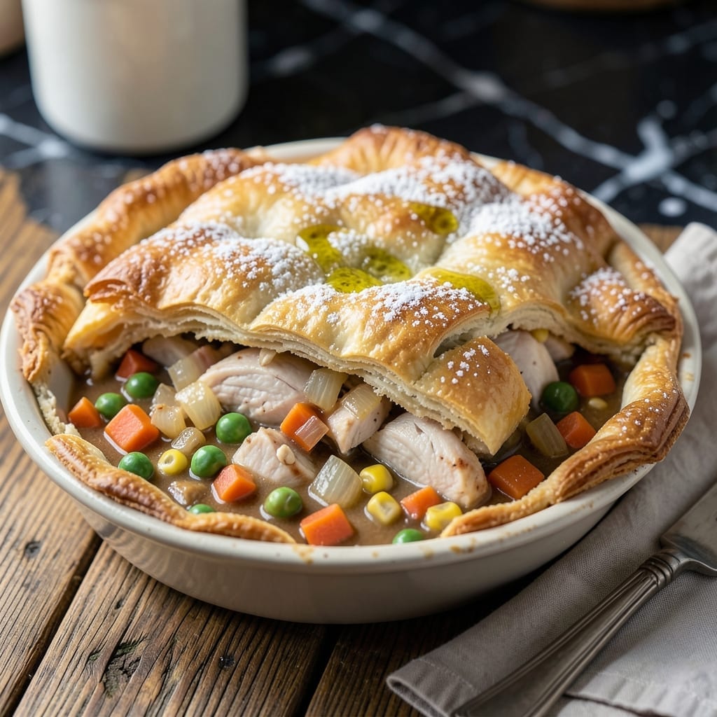 Chicken Pot Pie Recipe With Leftover Gravy: Savory Filling Under a Buttery Crust Chicken Pot Pie Recipe With Leftover Gravy: Savory Filling Under a Buttery Crust