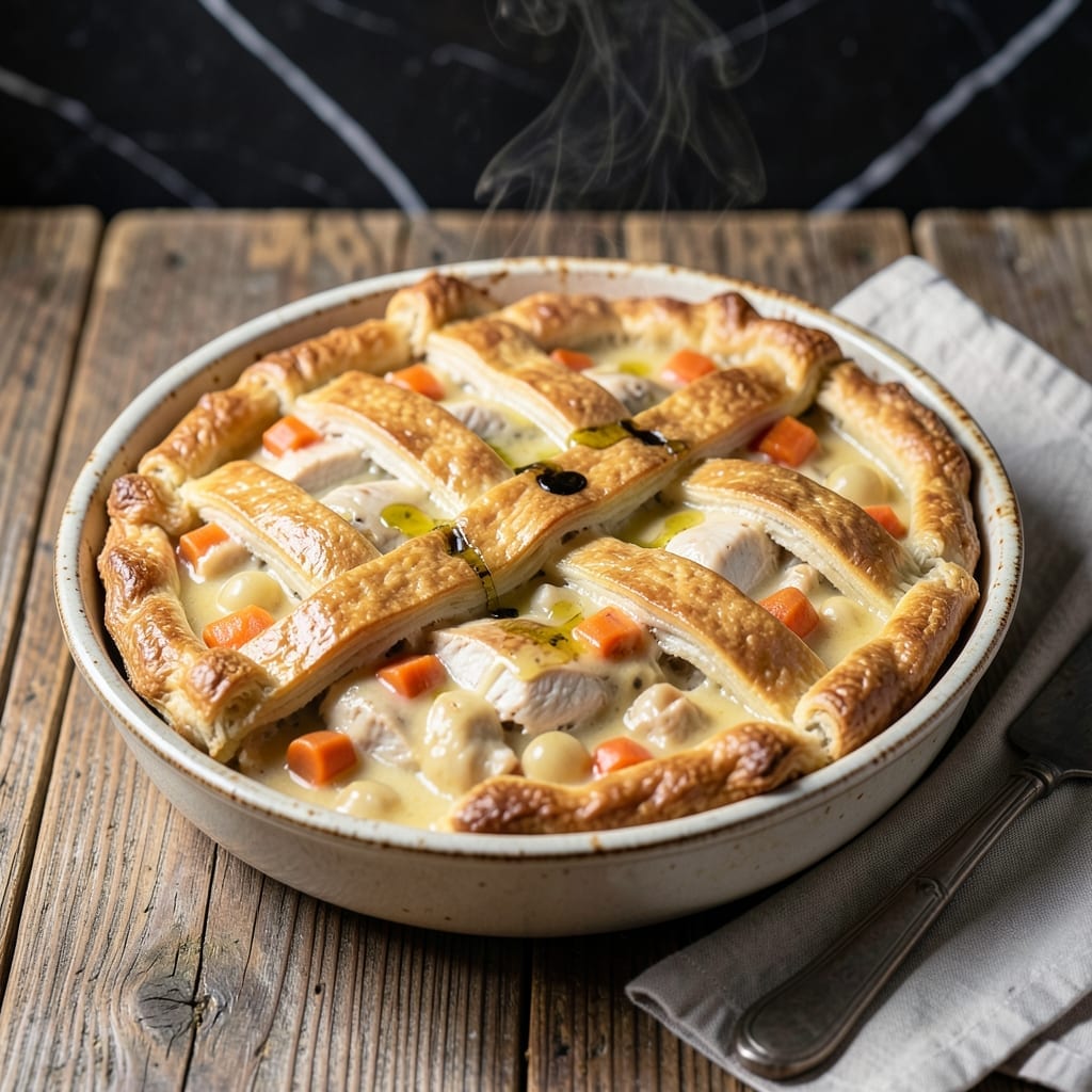 Chicken Pot Pie Pan Recipe: Golden Crust With Creamy Herb Filling Chicken Pot Pie Pan Recipe: Golden Crust With Creamy Herb Filling