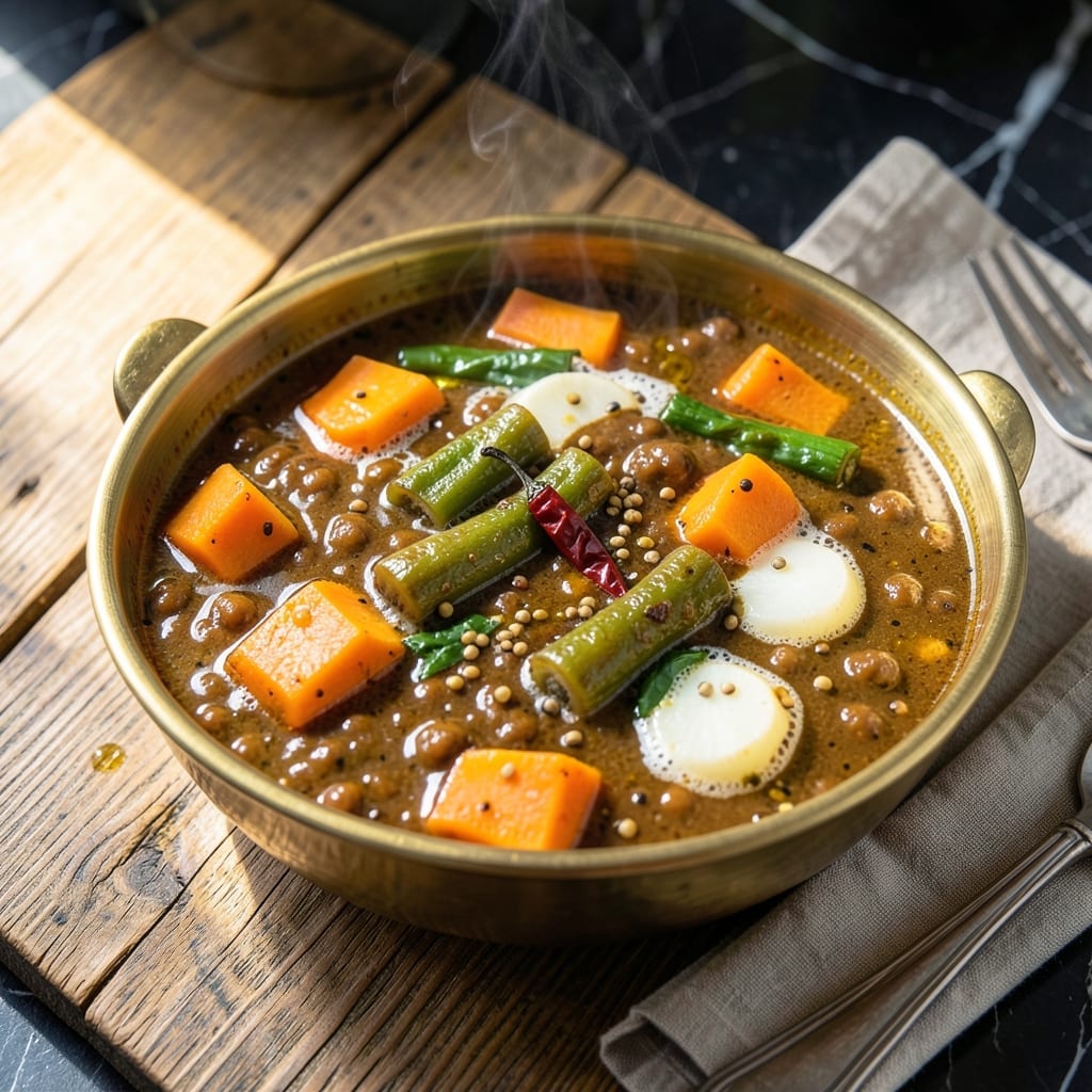 1 Pot Sambar Recipe: South Indian Lentil Stew with Aromatic Spices