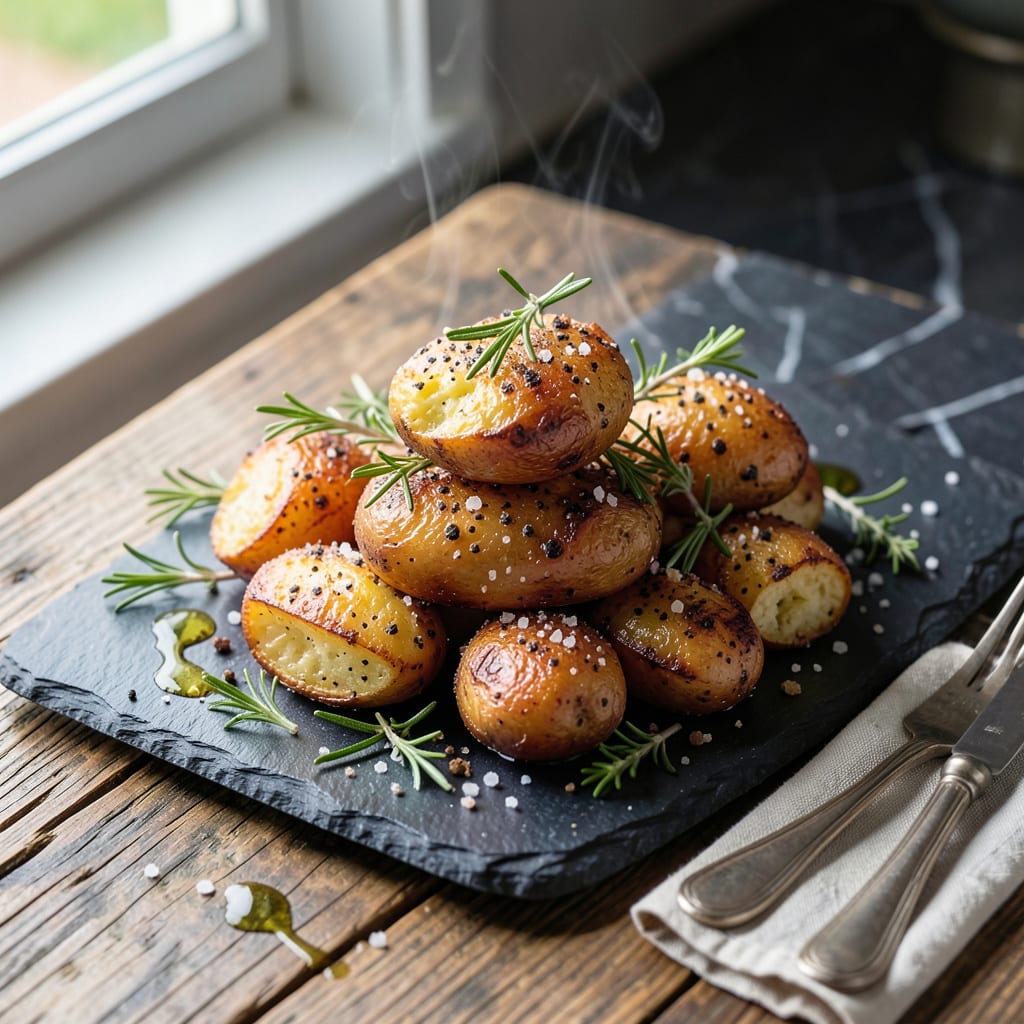 Visual representation of Duck Fat Potatoes Recipe: Ultra Crispy Golden Roast