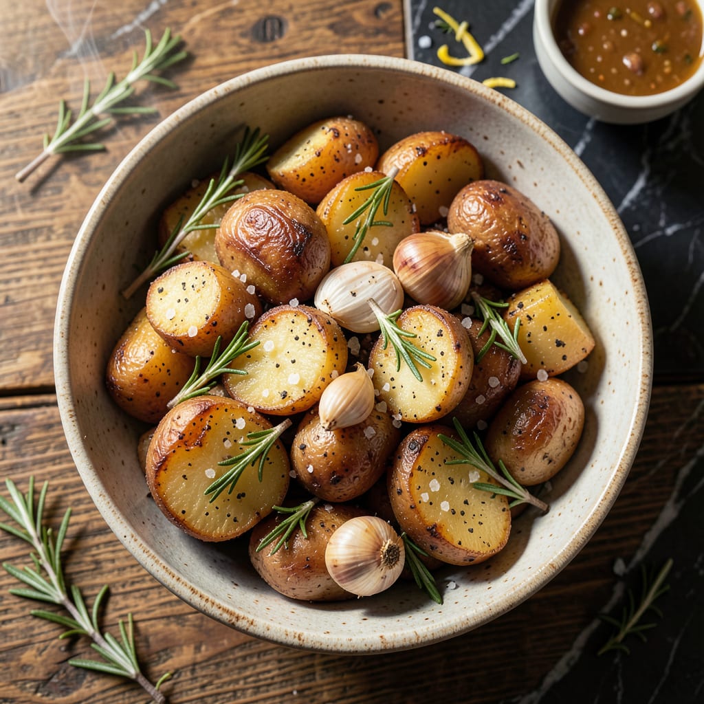 Complete Duck Fat Roast Potatoes Recipe: Crispy Golden Edges Inside and Out overview image