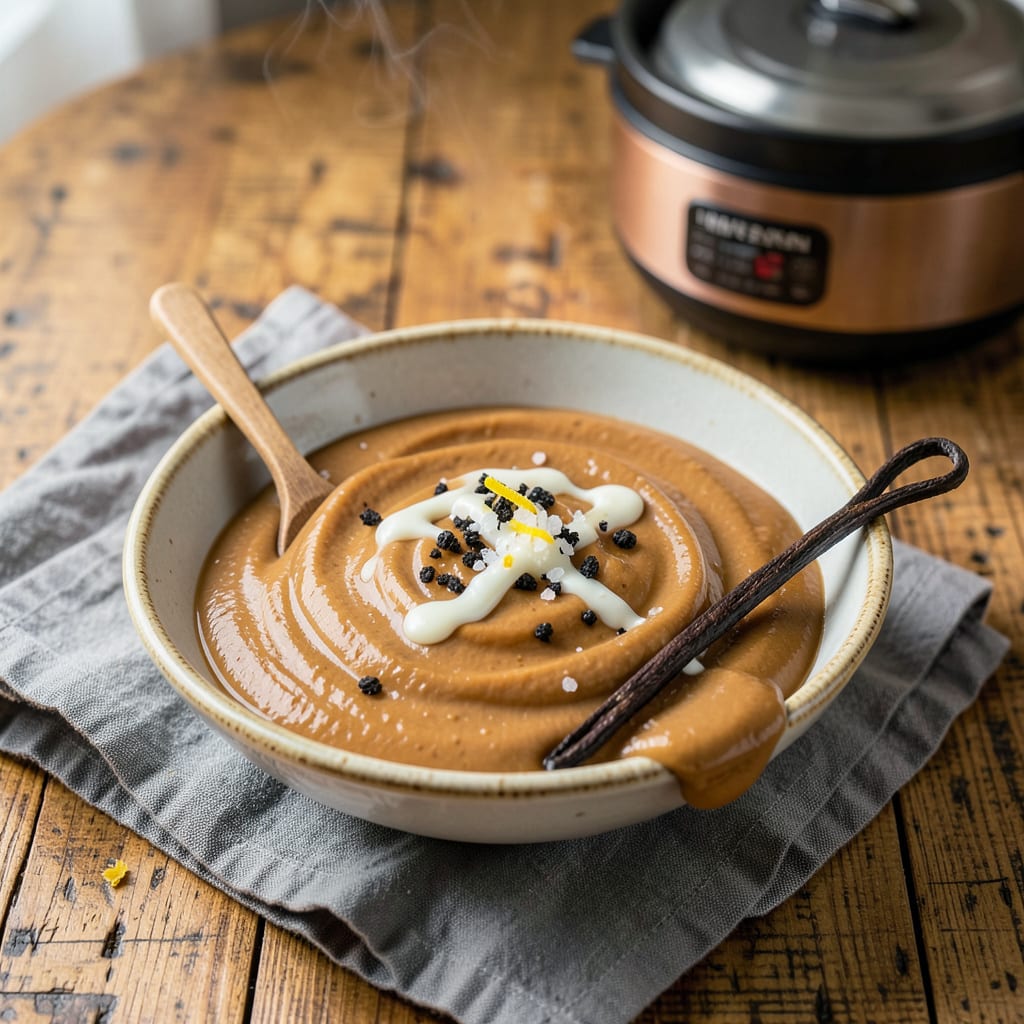 Visual representation of dulce de leche recipe instant pot