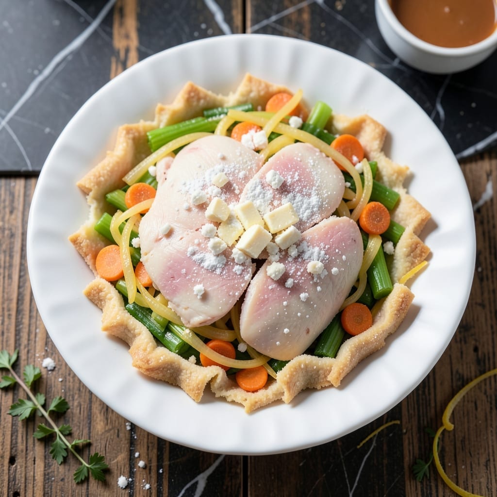 Chicken Pot Pie Recipe With Uncooked Chicken: Flaky Crust Over Savory Filling