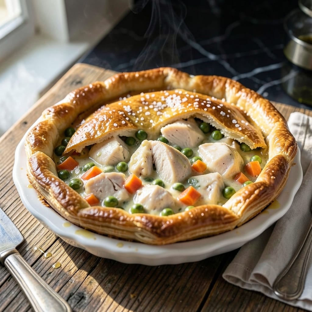 Chicken Pot Pie Recipe Frozen Veggies: Flaky Crust and Creamy Filling