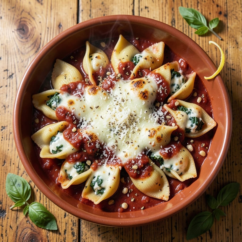 Stuffed Shells Crock Pot Recipe: Ricotta and Spinach Simmered in Marinara