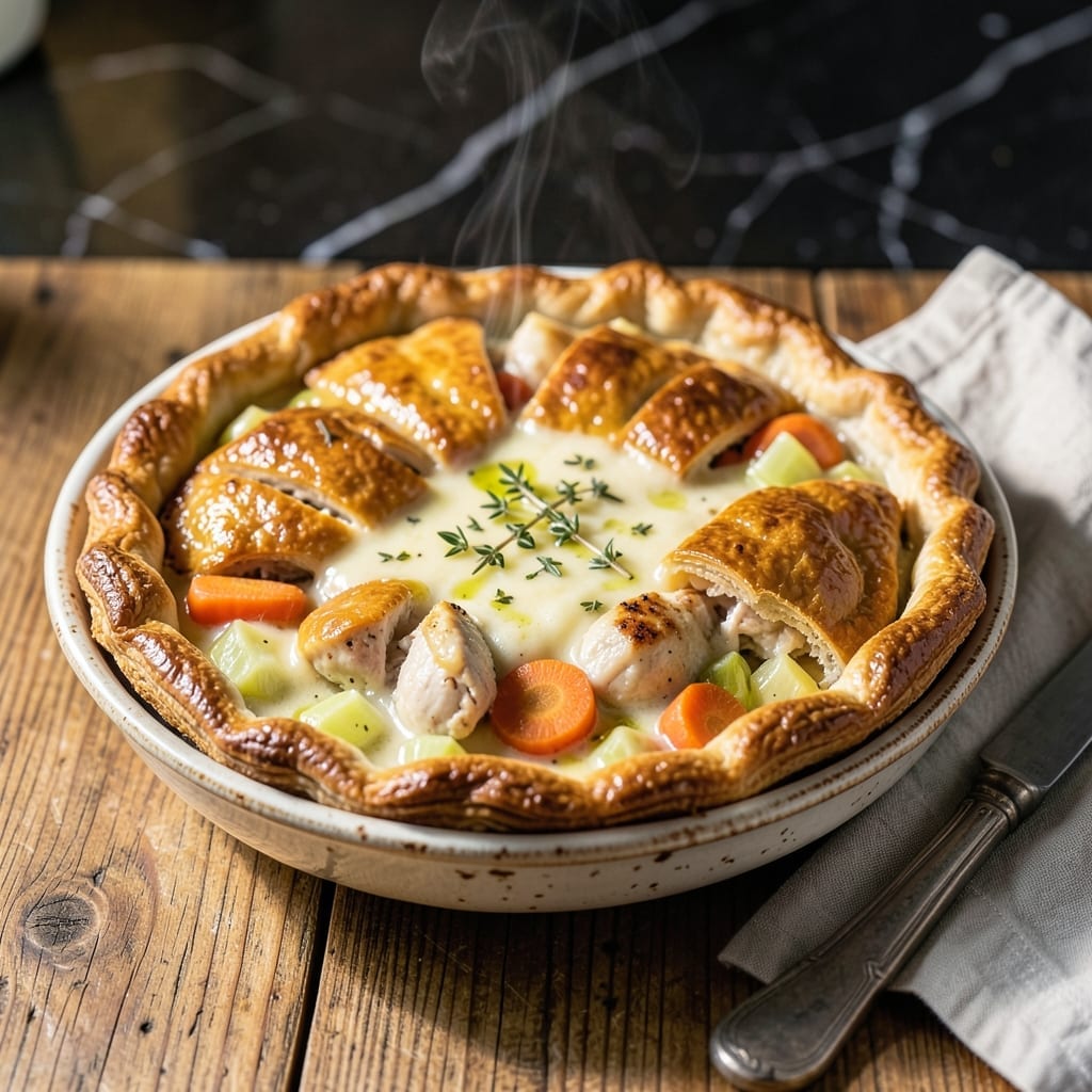 Vegan Chicken Pot Pie Recipe: Plant-Based Comfort With Flaky Pastry