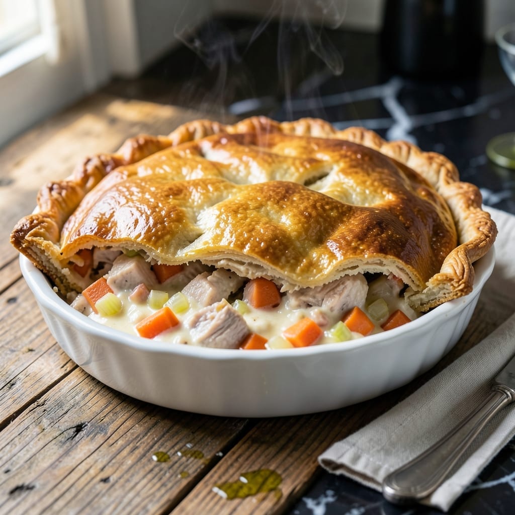 Paula Deen's Turkey Pot Pie Recipe: Flaky Crust With Creamy Herb Filling