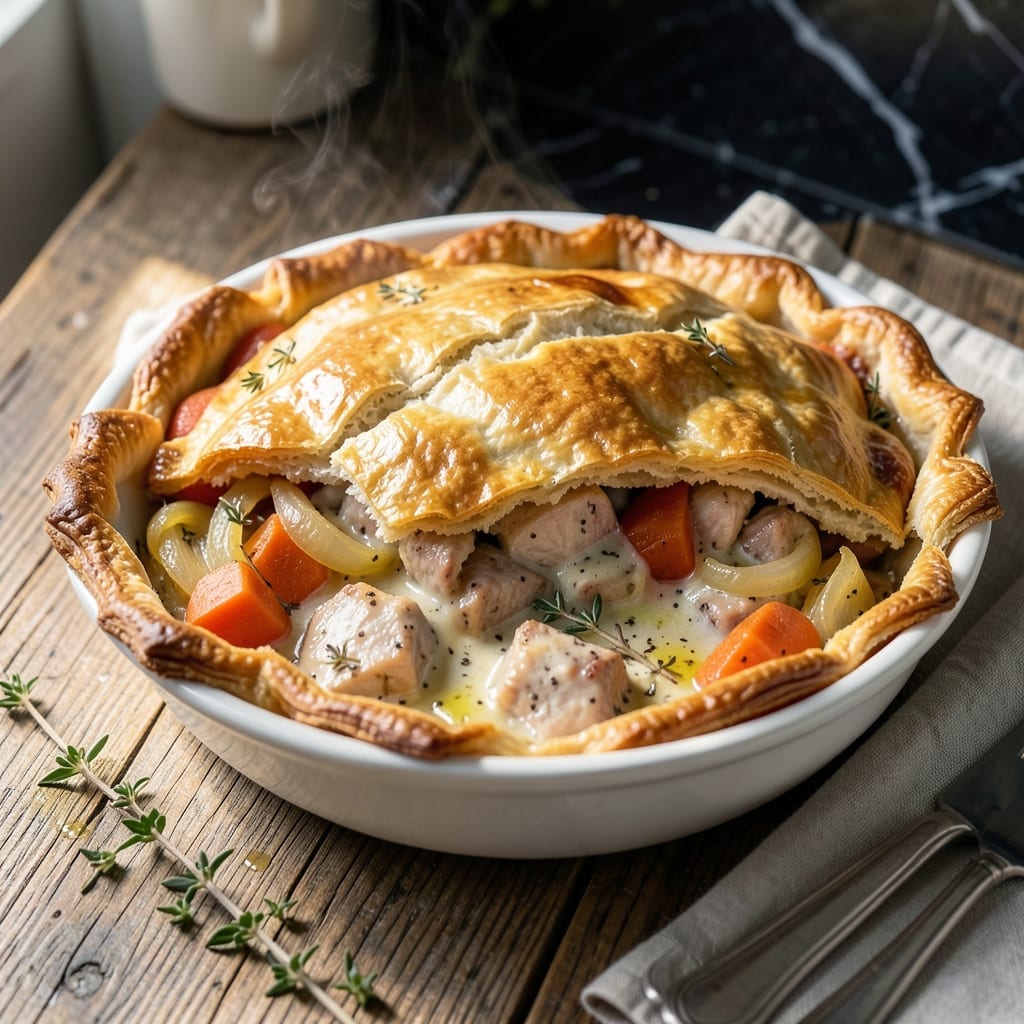 Jamie Oliver's Pot Pie Recipe: Golden Crust Over Herb-Infused Filling