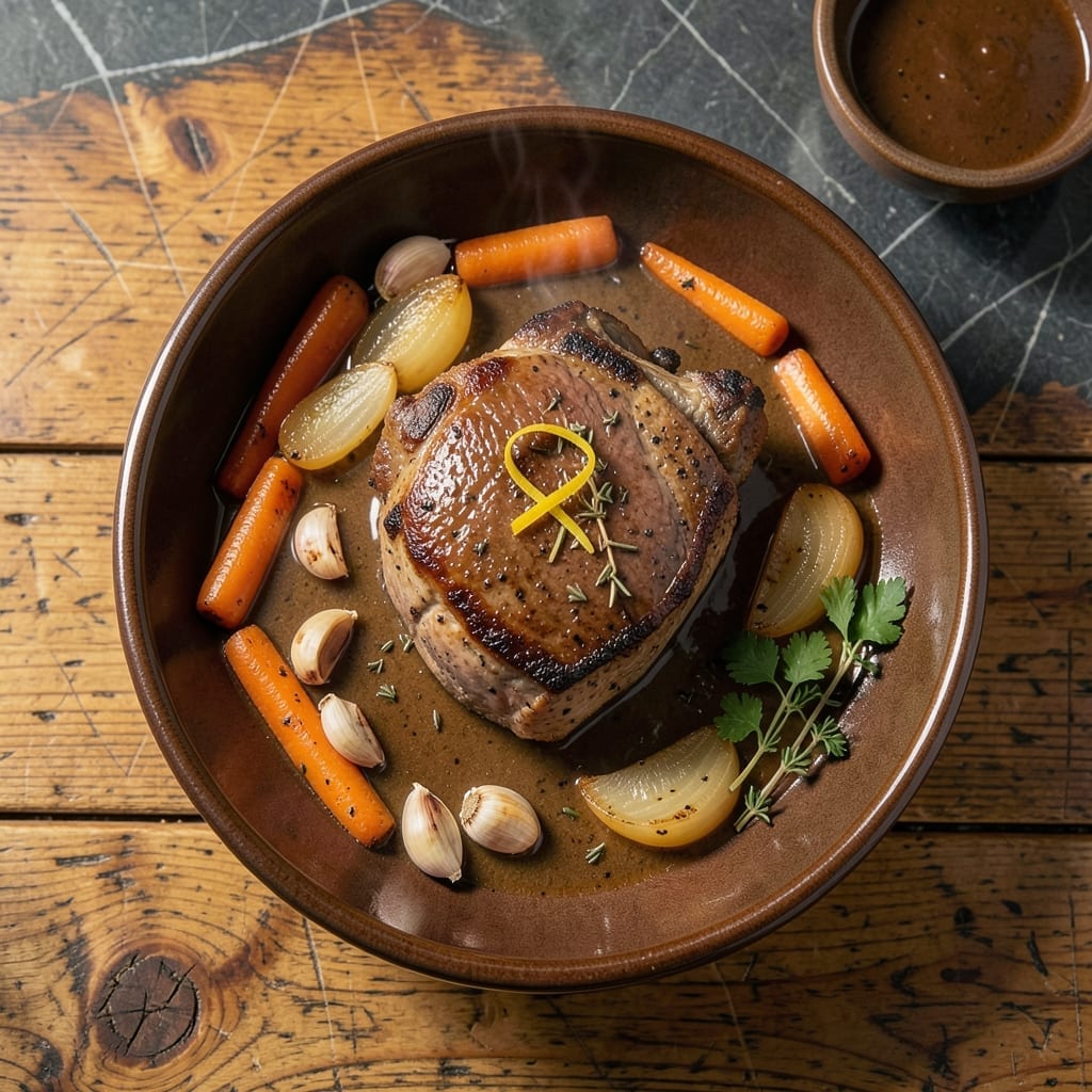 French Roast Crock Pot Recipe: Deep Coffee-Rubbed Beef with Carrots