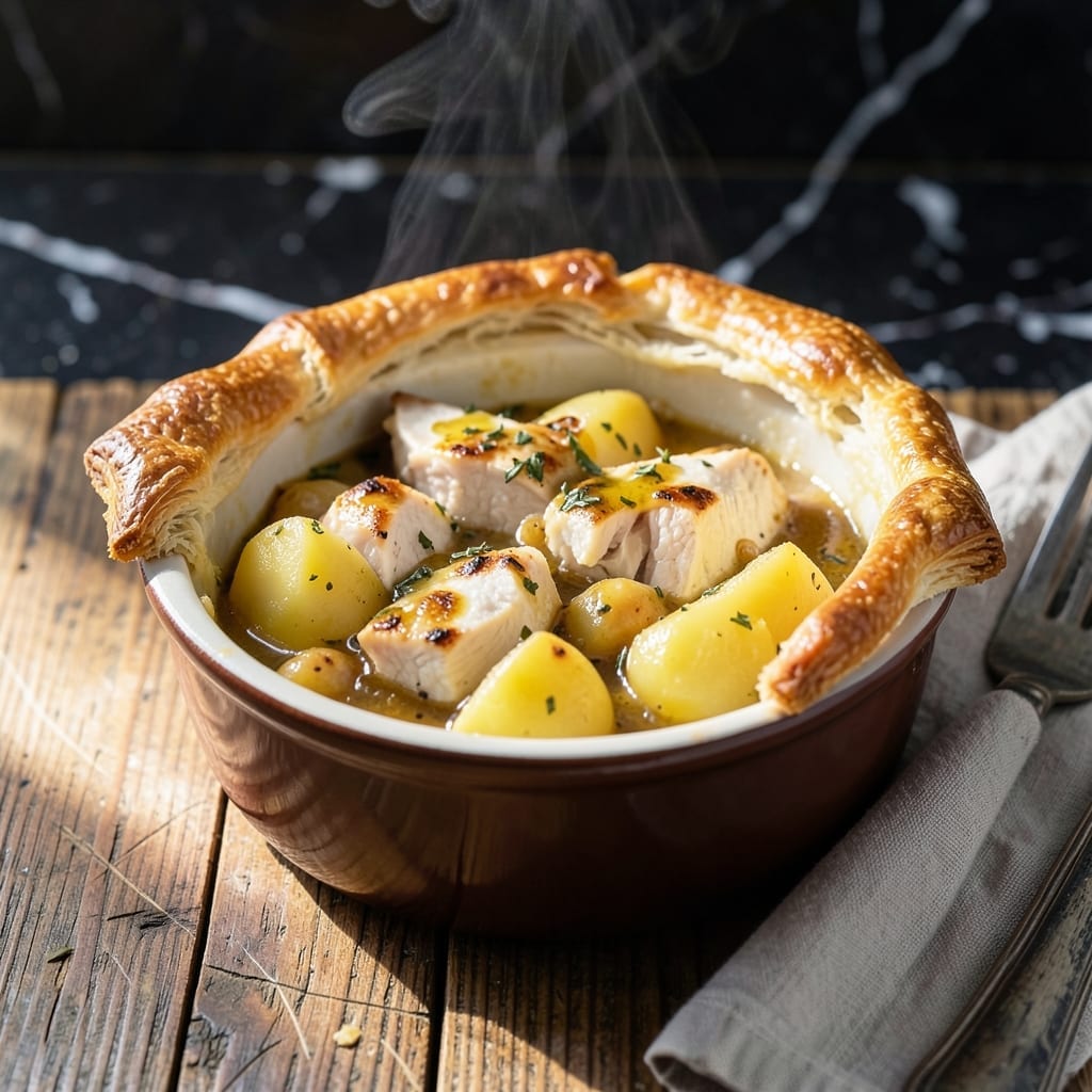 Individual Chicken Pot Pie Recipe With Potatoes: Personal-Sized Savory Pies