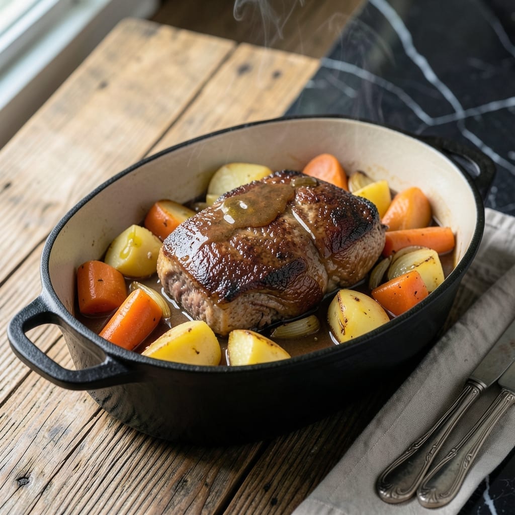 Pot Roast Recipe No Red Wine: Beer-Braised Beef with Root Vegetables