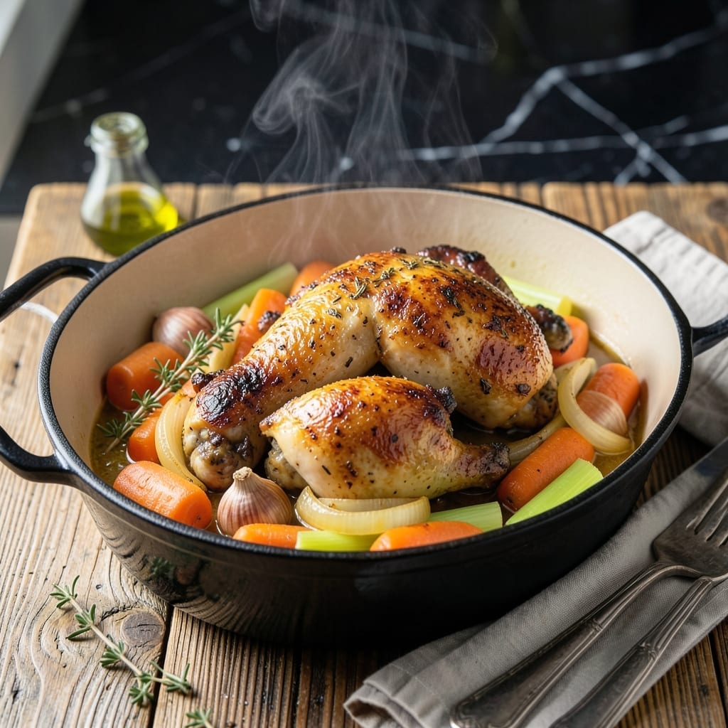 Dutch Pot Chicken Recipe: One-Pot Braised with Root Vegetables