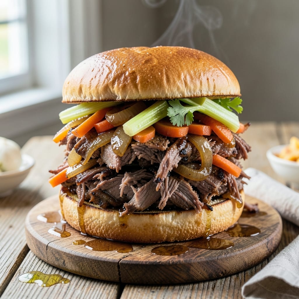 Pot Roast Sandwich Recipe Slow Cooker: Melt-in-Your-Mouth Beef on Toasted Buns