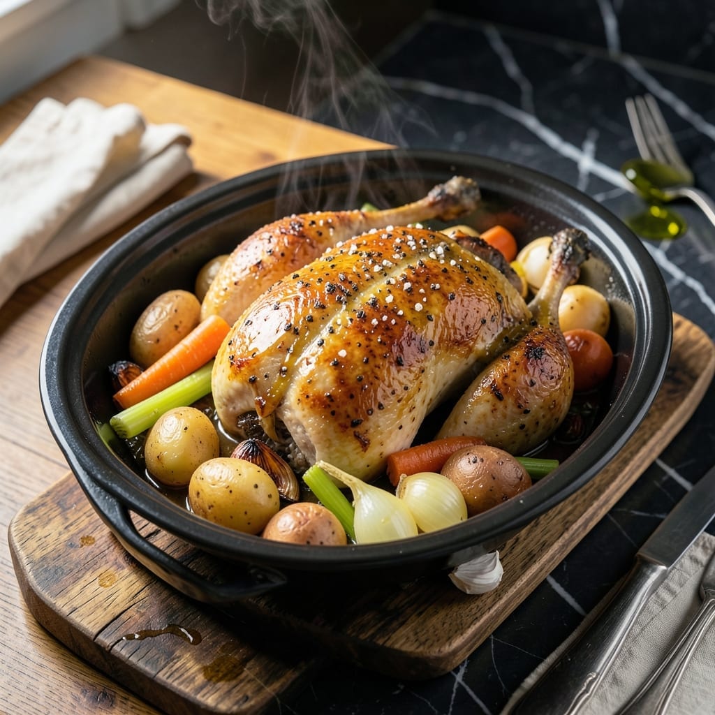 Crock Pot Recipe for Whole Chicken With Vegetables: Hands-Off Herb-Infused Feast