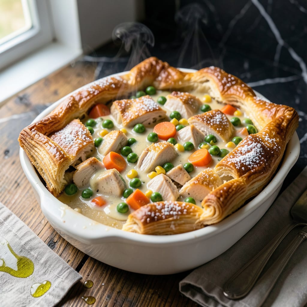 easiest pot pie recipe illustration with key details