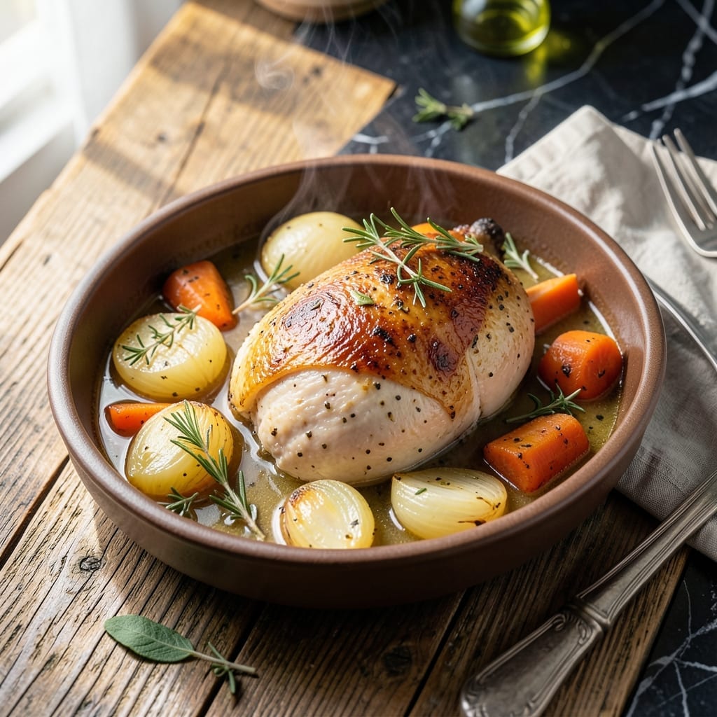 Young Turkey Breast Crock Pot Recipe: Moist Meat With Herb-Infused Broth Young Turkey Breast Crock Pot Recipe: Moist Meat With Herb-Infused Broth