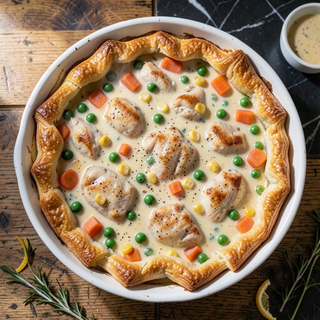 Campbells Chicken Pot Pie Casserole Recipe: Savory Filling With Buttery Biscuit Topping