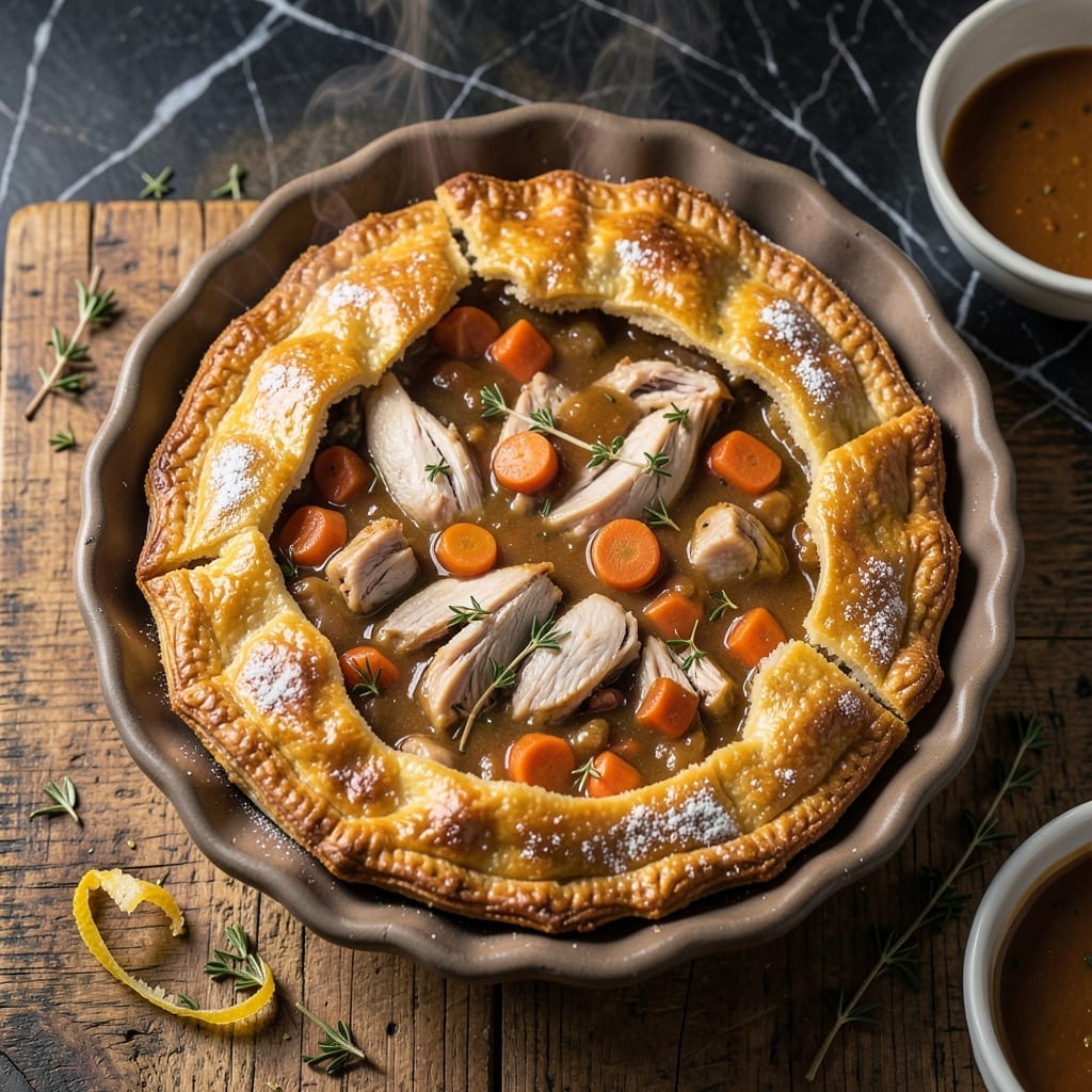 Best Ever Turkey Pot Pie Recipe: Homemade Flaky Crust With Hearty Herb Filling