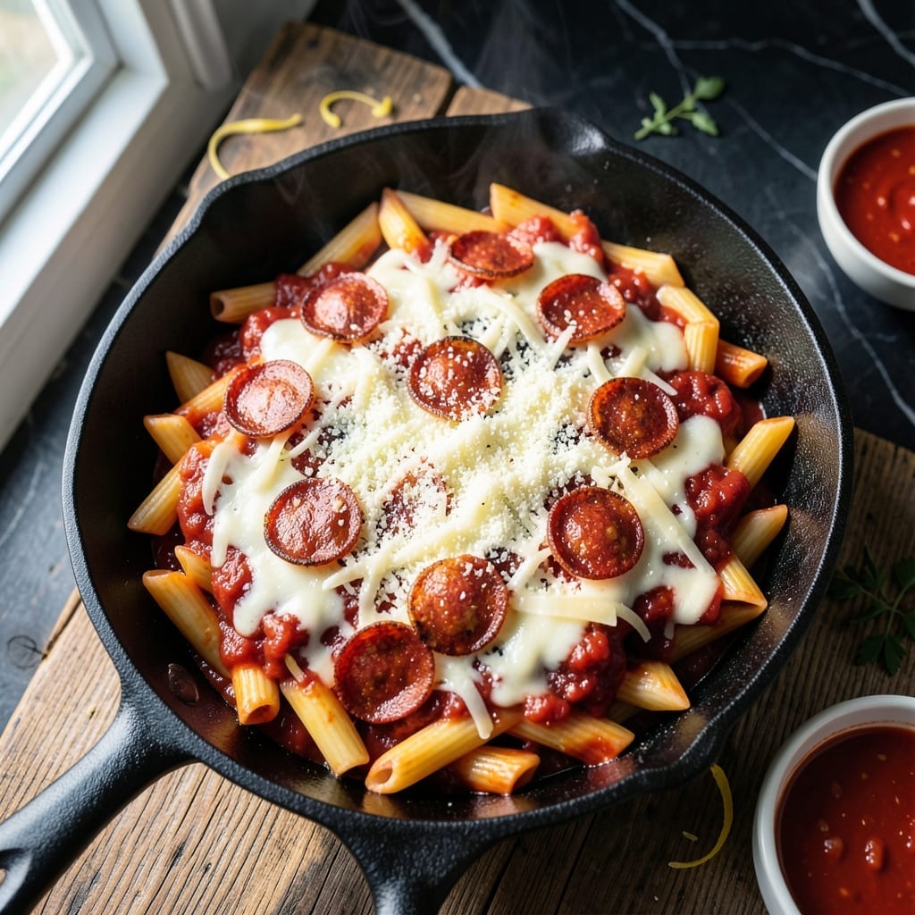 One Pot Pizza Pasta Recipe: Cheesy Tomato Noodle Delight