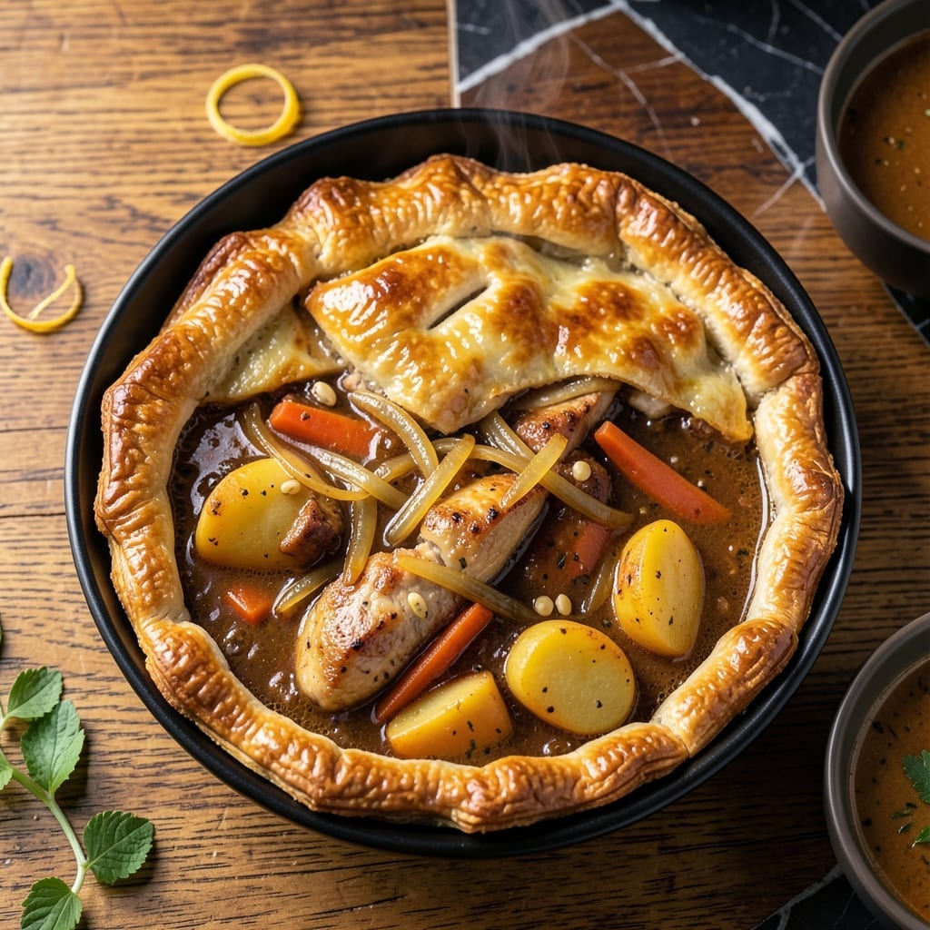 Japanese Curry Chicken Pot Pie Recipe: Flaky Crust Over Spiced Comfort