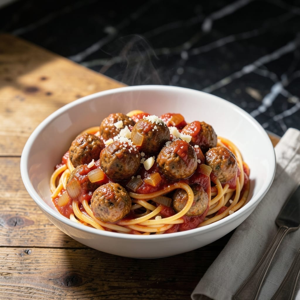 Instant Pot Spaghetti and Frozen Meatballs Recipe: One-Pot Weeknight Dinner