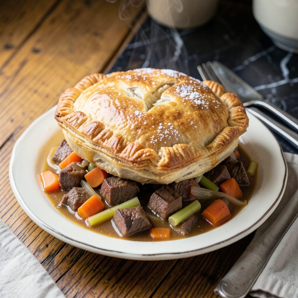 Marie Callender's Beef Pot Pie Recipe: Copycat Flaky Crust Over Savory Beef Stew Marie Callender's Beef Pot Pie Recipe: Copycat Flaky Crust Over Savory Beef Stew