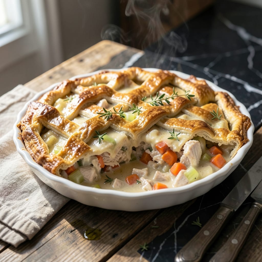 Joanna Gaines' Chicken Pot Pie Recipe: Fluffy Biscuit Topping Over Herb-Rich Filling Joanna Gaines' Chicken Pot Pie Recipe: Fluffy Biscuit Topping Over Herb-Rich Filling