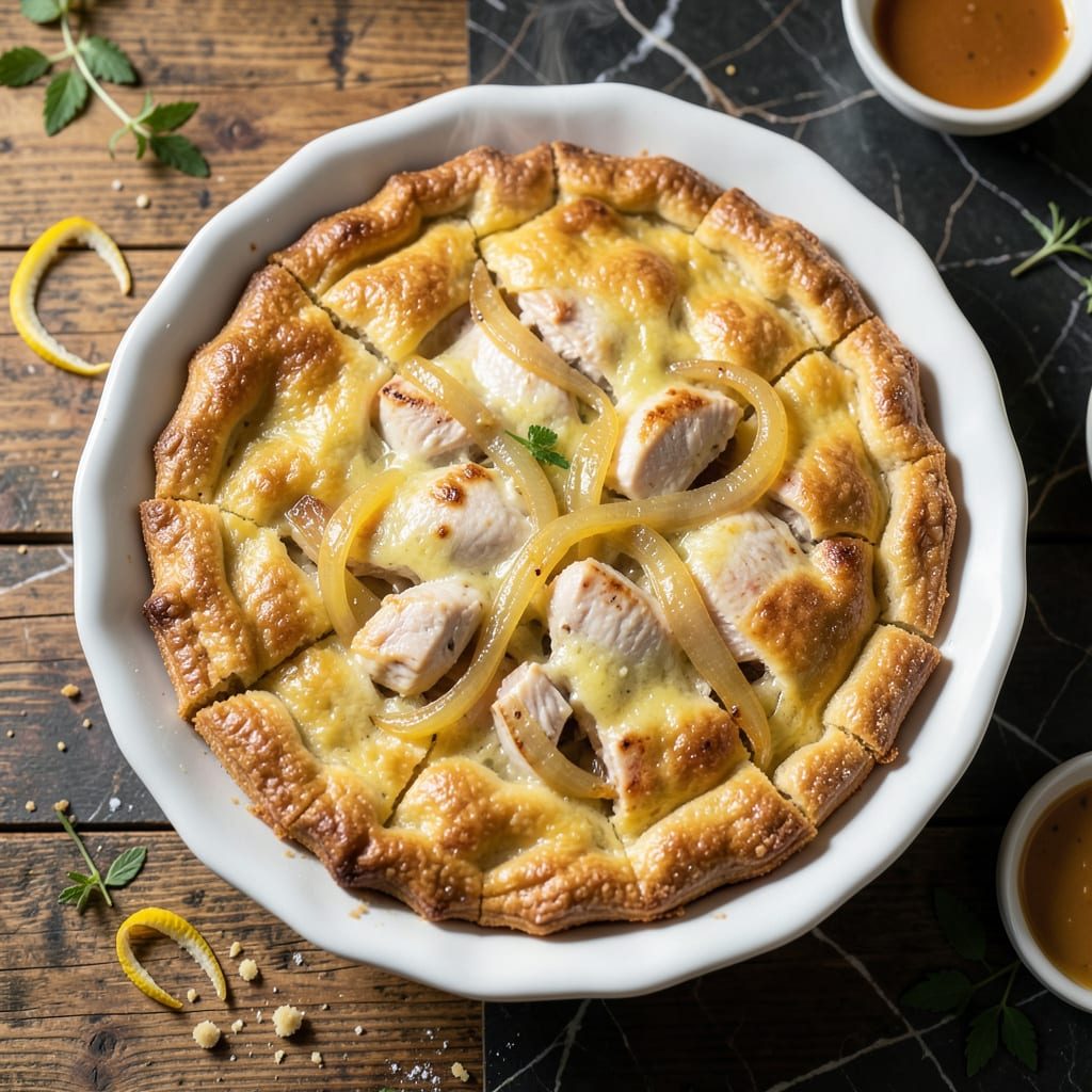 Emeril Pot Pie Recipe: Flaky Crust With Savory Bistro Style Filling example with annotations
