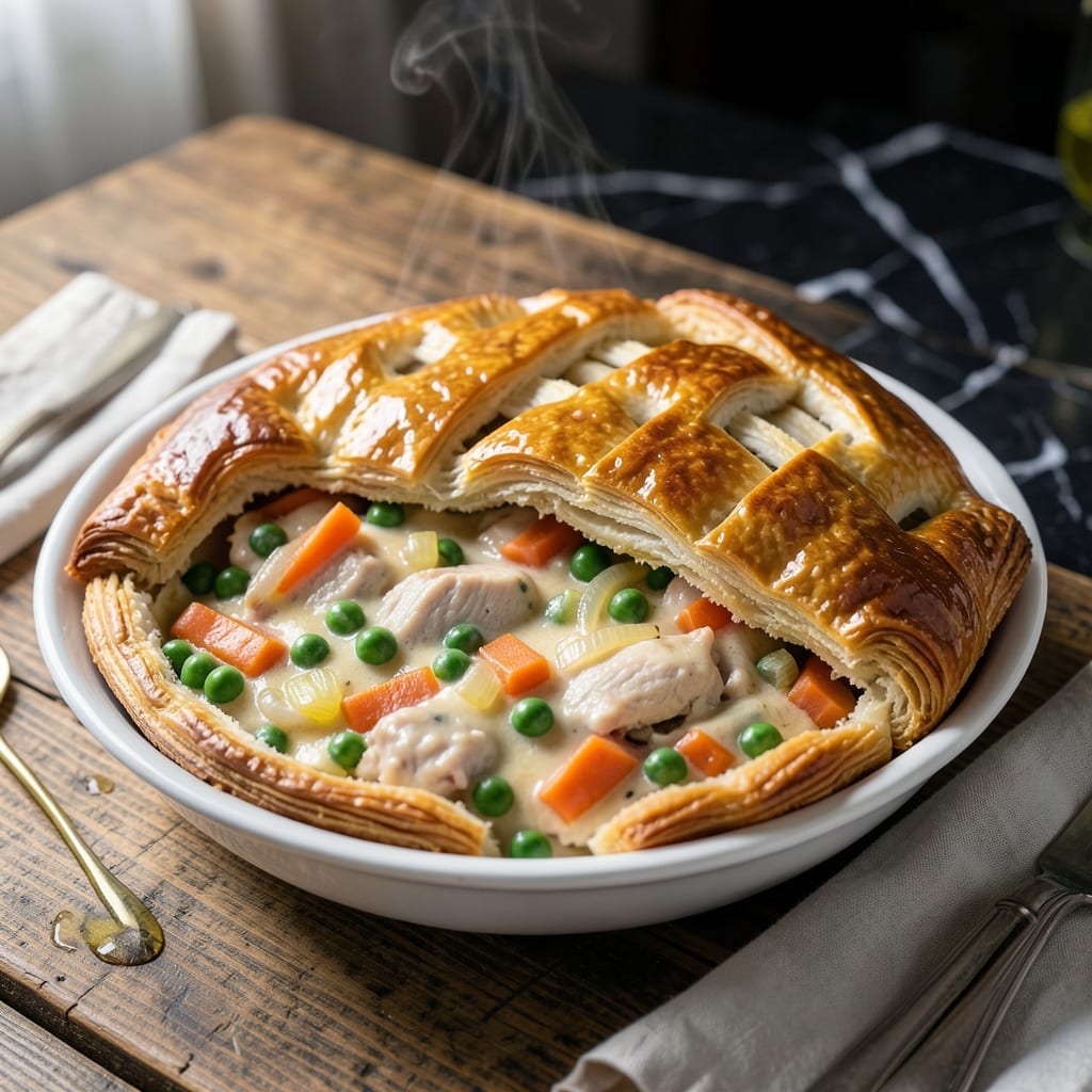 Chick Fil A Chicken Pot Pie Recipe: Flaky Crust Over Creamy Herb-Infused Filling