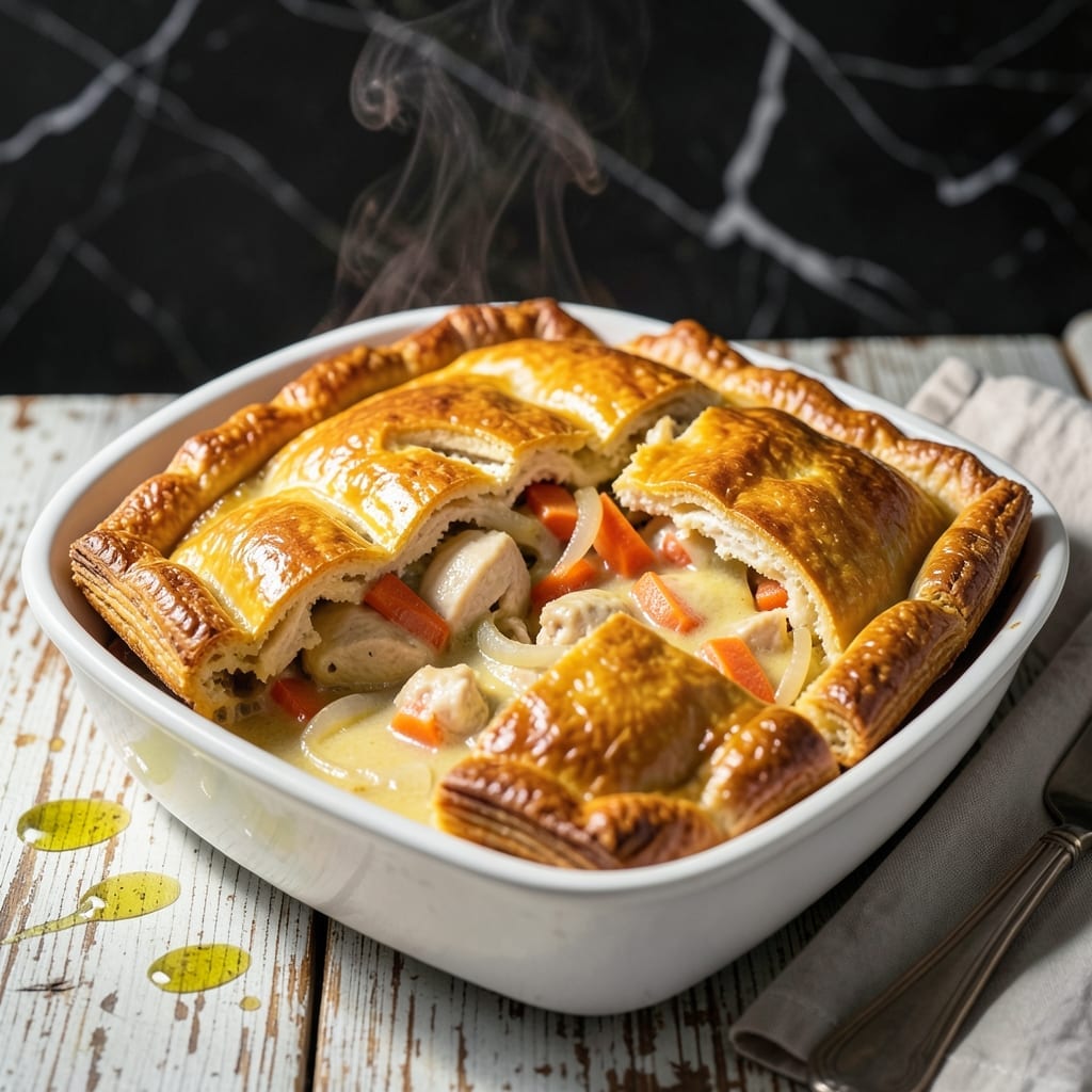 Chicken Pot Pie Recipe With Bisquick Mix: Golden Biscuit Topping Over Hearty Filling