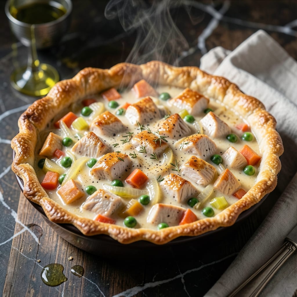 Classic Chicken Pot Pie Recipe: Double-Crusted Comfort With Peas and Carrots