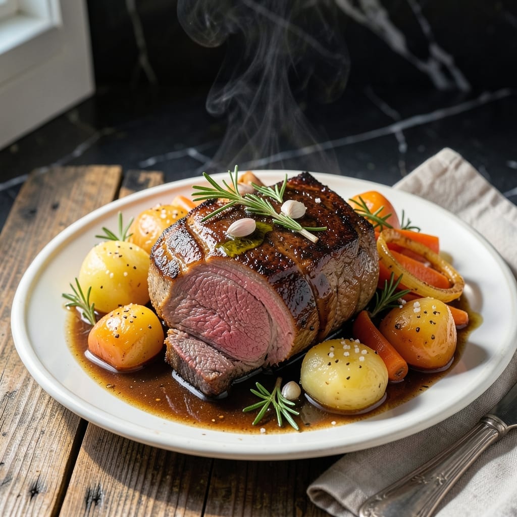 Cracker Barrel Sunday Pot Roast Recipe: Dutch Oven Braised with Garlic and Rosemary