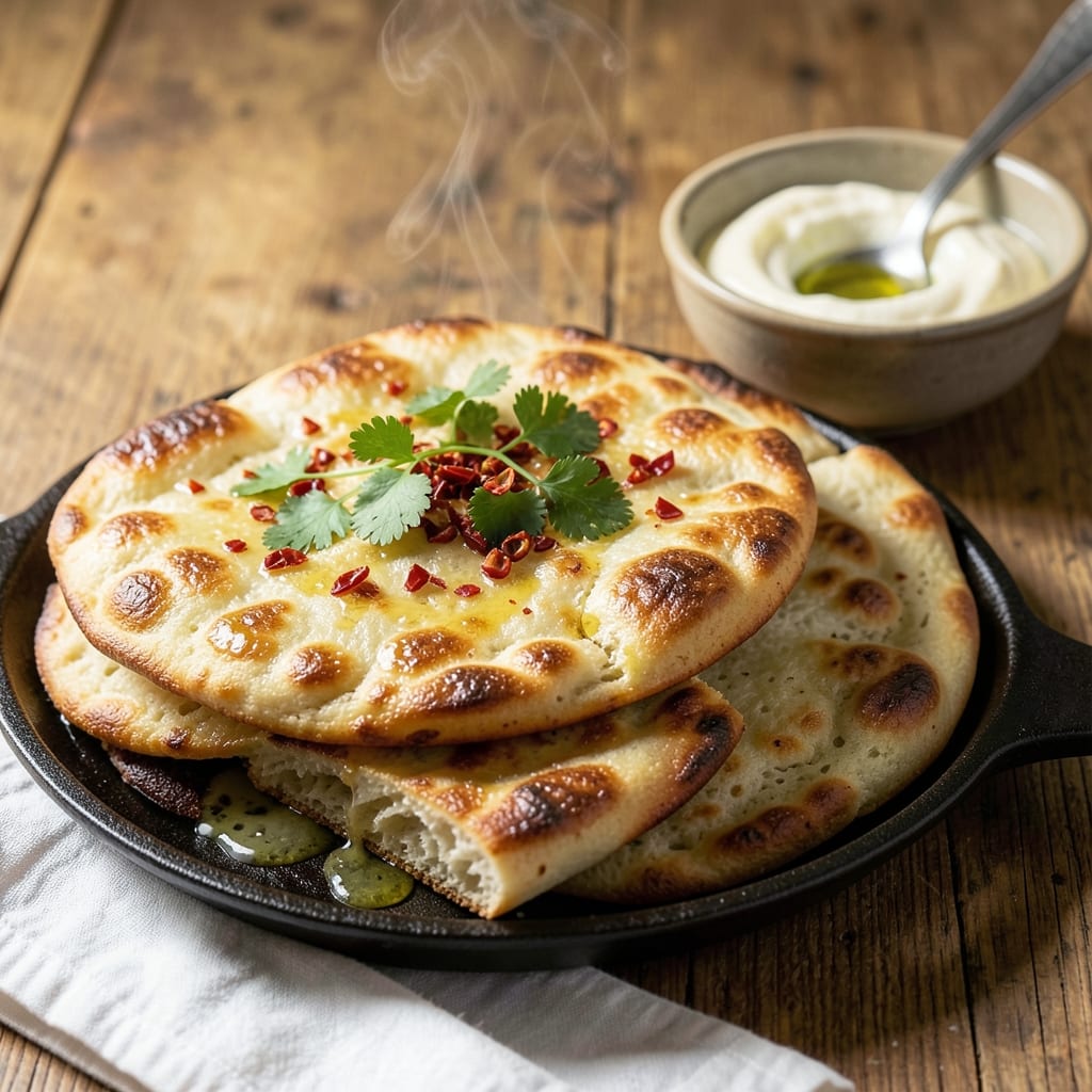 5-Minute Naan Bread Recipe: Fluffy, Pillowy Heat Straight From Your Stovetop